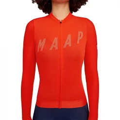 MAAP Echo Pro Base Womens Long Sleeve Jersey -Cheap MAAP || 7mesh Store MAAP Echo Pro Base Womens Long Sleeve Jersey Chilli Red 2